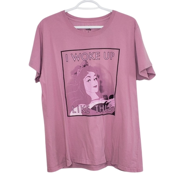 Disney Women's Pink Purple Graphic Tee Sleeping Beauty Size 2XL - Picture 1 of 11
